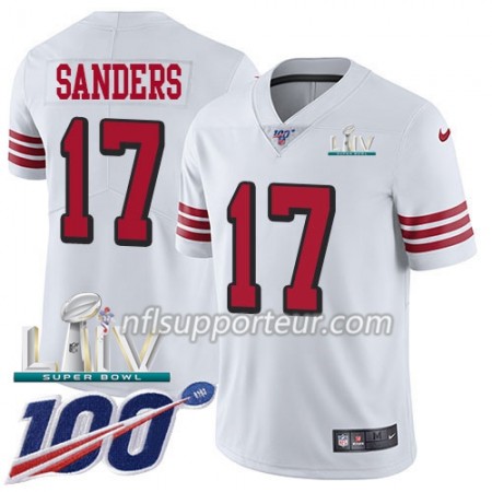 Maillot Homme San Francisco 49ers Emmanuel Sanders 17 Nike Blanc 100th 2020 Super Bowl LIV